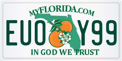 FL license plate EUOY99