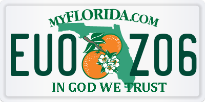 FL license plate EUOZ06