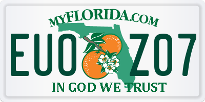 FL license plate EUOZ07