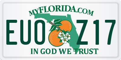 FL license plate EUOZ17