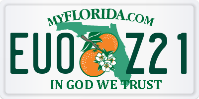 FL license plate EUOZ21