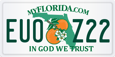 FL license plate EUOZ22