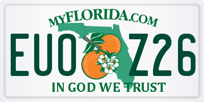 FL license plate EUOZ26