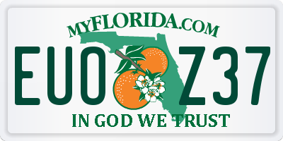 FL license plate EUOZ37