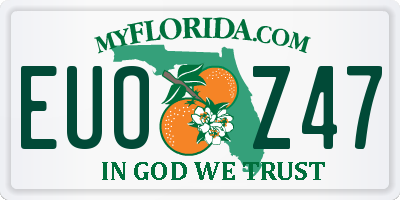 FL license plate EUOZ47