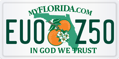 FL license plate EUOZ50