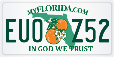FL license plate EUOZ52