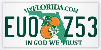FL license plate EUOZ53