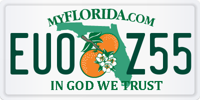 FL license plate EUOZ55