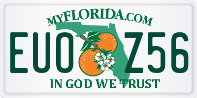 FL license plate EUOZ56