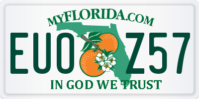 FL license plate EUOZ57