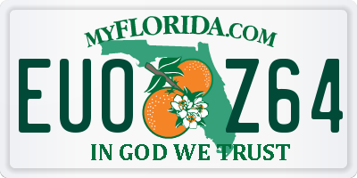 FL license plate EUOZ64