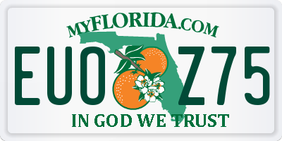 FL license plate EUOZ75