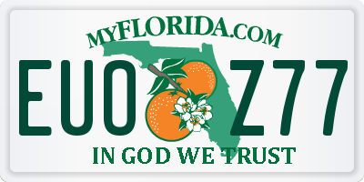 FL license plate EUOZ77
