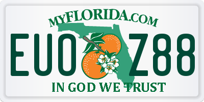 FL license plate EUOZ88