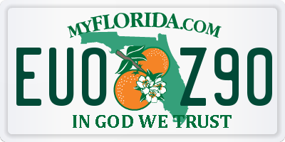 FL license plate EUOZ90