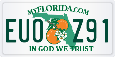 FL license plate EUOZ91