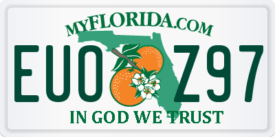 FL license plate EUOZ97