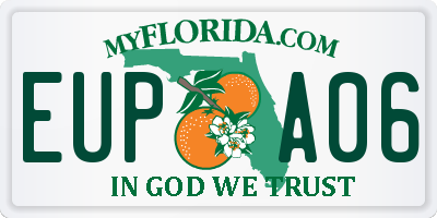 FL license plate EUPA06