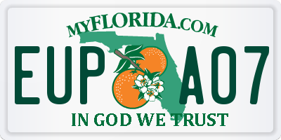 FL license plate EUPA07