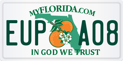 FL license plate EUPA08