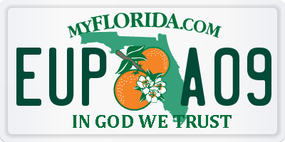 FL license plate EUPA09
