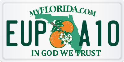 FL license plate EUPA10