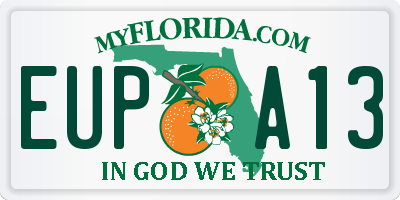 FL license plate EUPA13