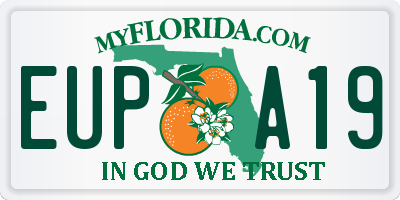 FL license plate EUPA19