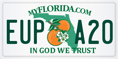 FL license plate EUPA20