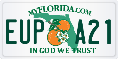 FL license plate EUPA21