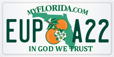 FL license plate EUPA22