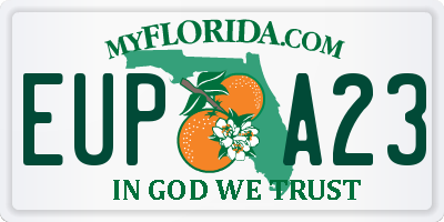 FL license plate EUPA23