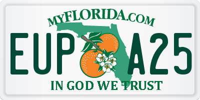 FL license plate EUPA25