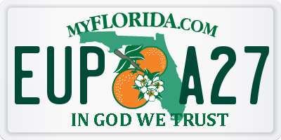 FL license plate EUPA27