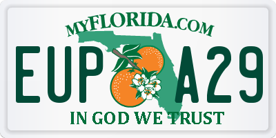 FL license plate EUPA29