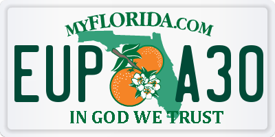 FL license plate EUPA30