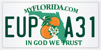 FL license plate EUPA31