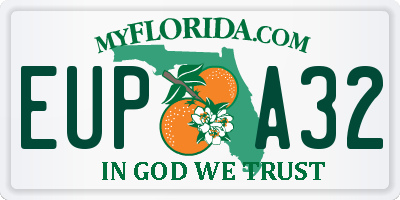 FL license plate EUPA32