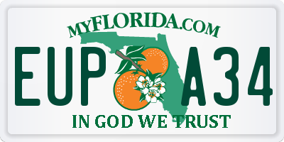 FL license plate EUPA34