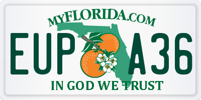 FL license plate EUPA36