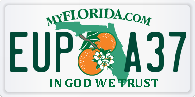 FL license plate EUPA37