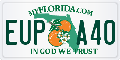 FL license plate EUPA40