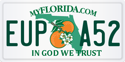 FL license plate EUPA52