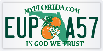 FL license plate EUPA57