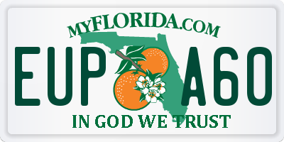 FL license plate EUPA60