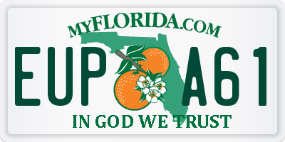 FL license plate EUPA61