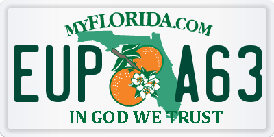 FL license plate EUPA63