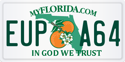 FL license plate EUPA64