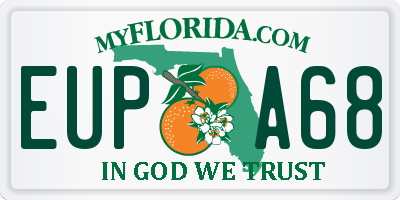 FL license plate EUPA68